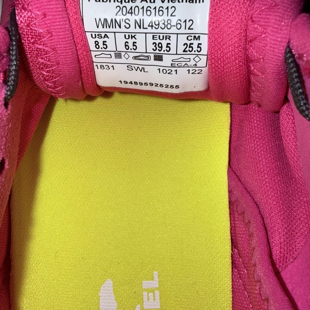 Sorel Womens 8.5 Pink Kinetic Breakthru Day Lace Sneakers - Picture 7 of 10